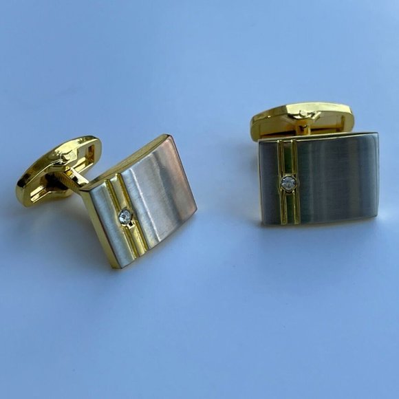 Cuff Links Gold/Silver Tone Fashion Cuff Links Men Jewelry New - Picture 5 of 10